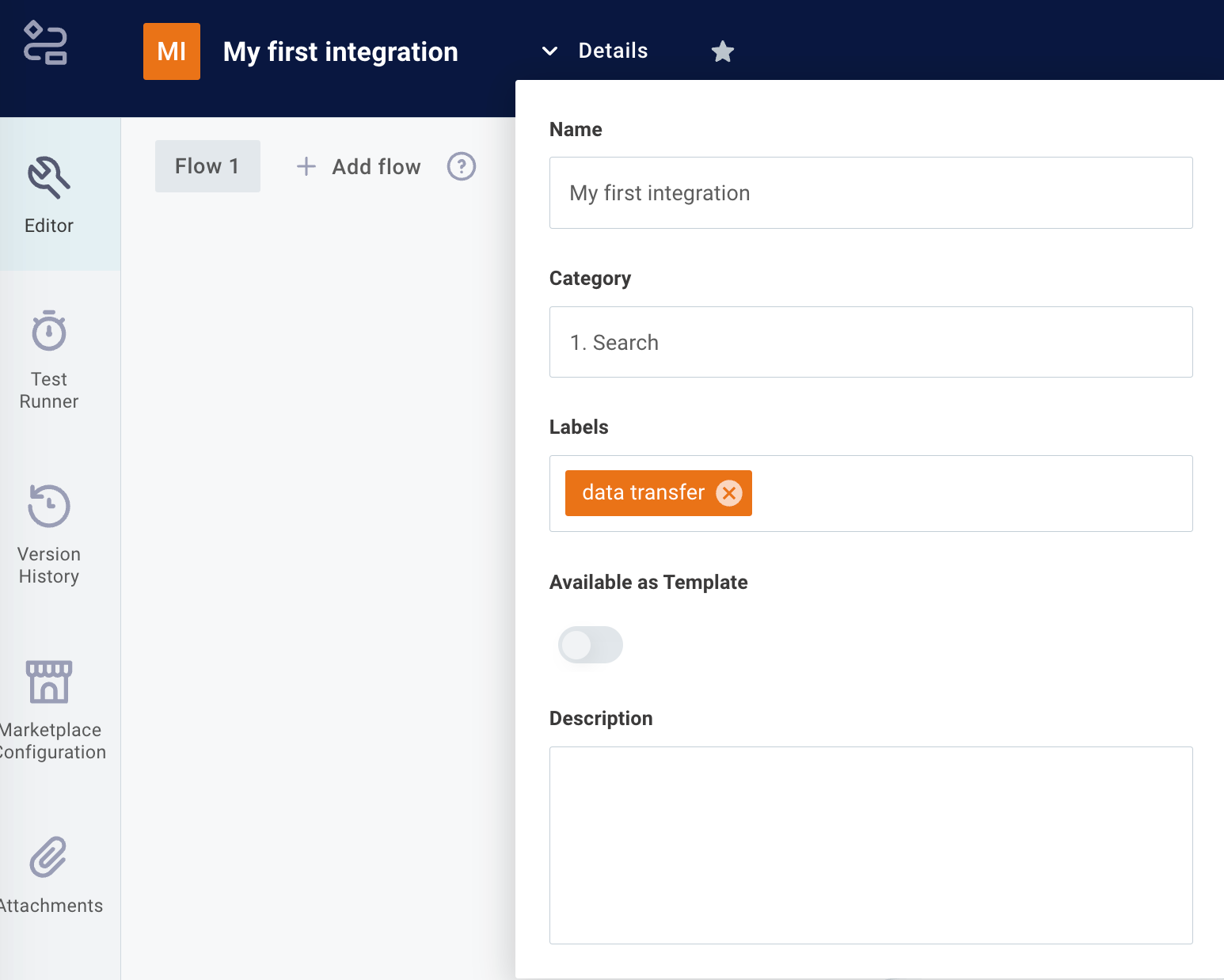 Assign labels to integration